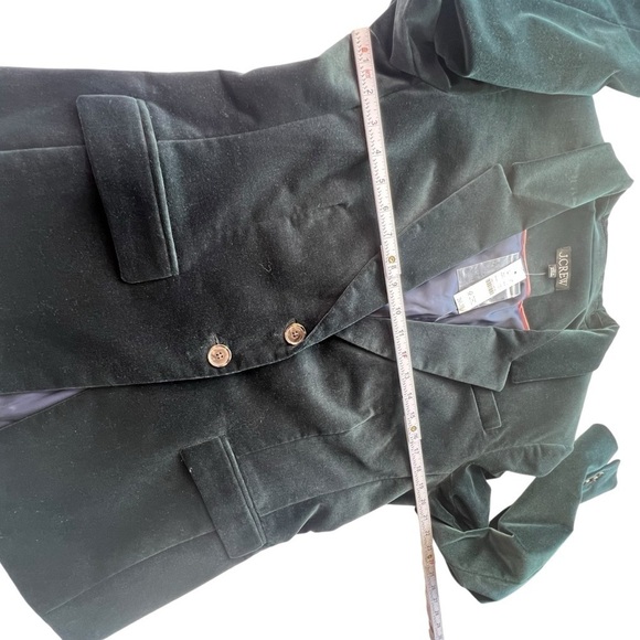 J.Crew Nipped-in Blazer in Stretch Velvet in Black Color Size 12 - Picture 11 of 13
